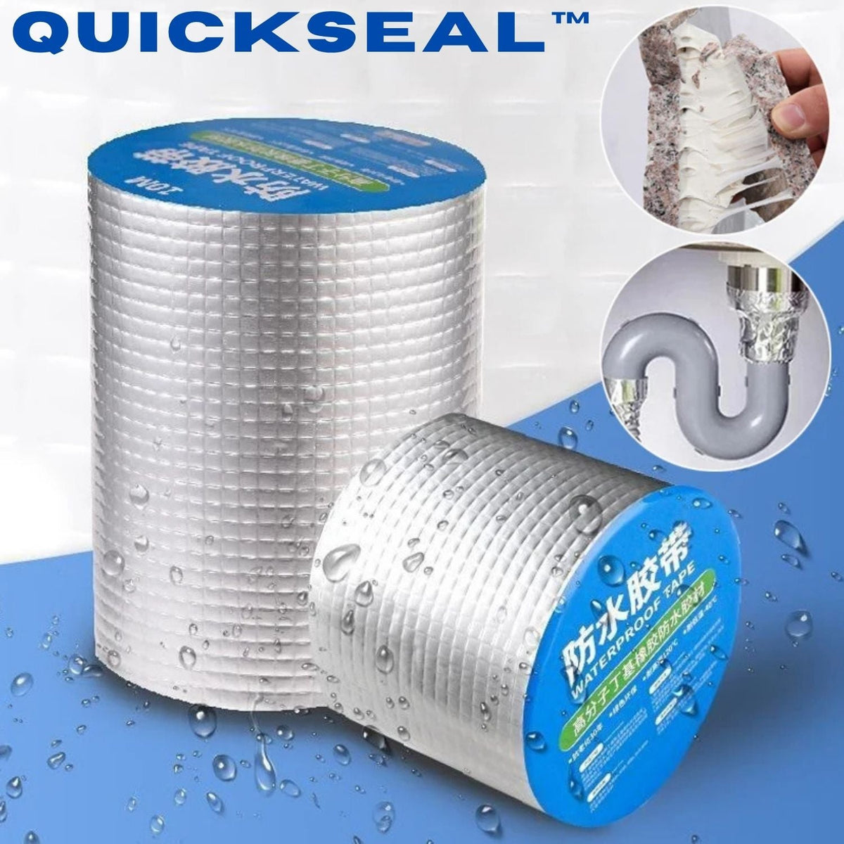 Waterproof Repair Tape for Pipes Leaks Cracks Roofs Multi-Surface Adhesive Flexible Indoor Outdoor Use DIY Home Garage Workshop Construction