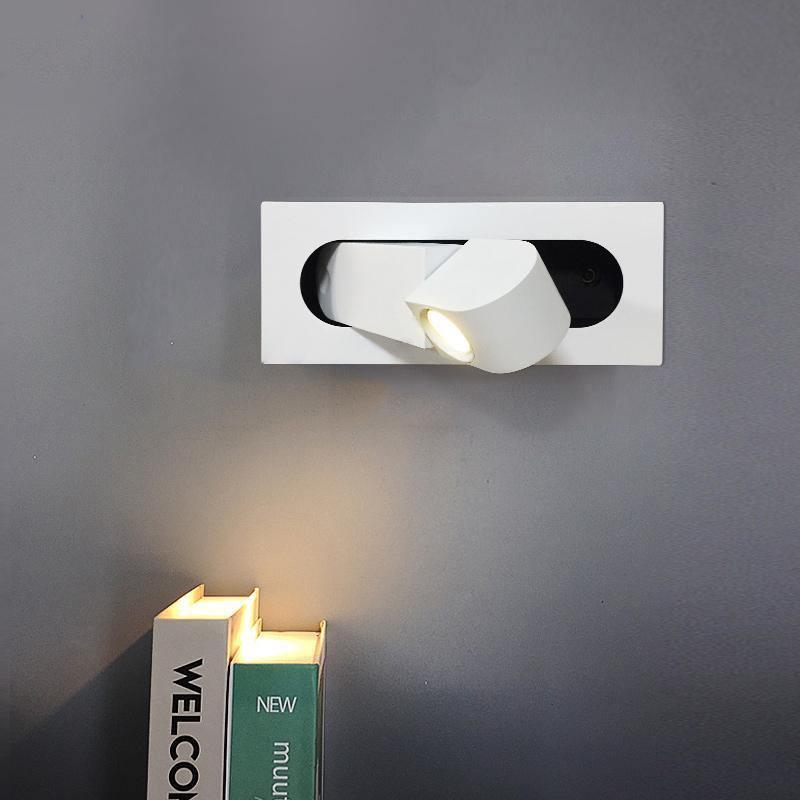 Adjustable LED Bedside Reading Light Wall Mount with Push Button Control – Space-Saving Swing Arm Design in Multiple Finishes