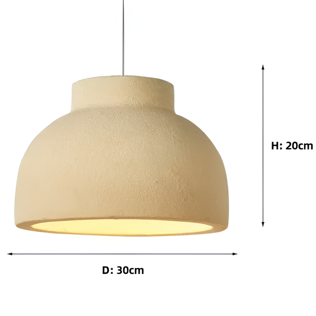 Plafonnier dôme 15 ou 23 pouces avec abat-jour en polystyrène blanc pour salle à manger, îlot de cuisine, chambre à coucher, cordon réglable, culot E26, mini moderne