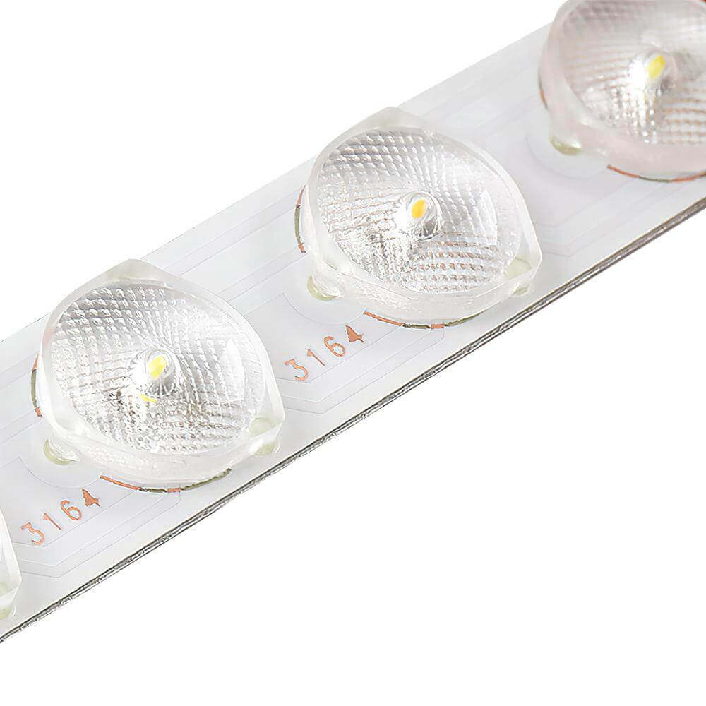 Plafonnier LED ovale fin avec détails en bois | Luminaire encastré à intensité variable pour salon et chambre | Lustre moderne extra-plat | Câblage fixe