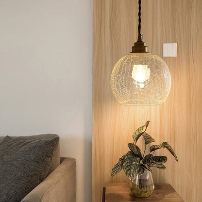 Glass Drop Pendant Light 6 in Clear Crystal Shade E27 Socket Kitchen Island Dining Table Overhead Fixture Scandinavian Minimalist Style for