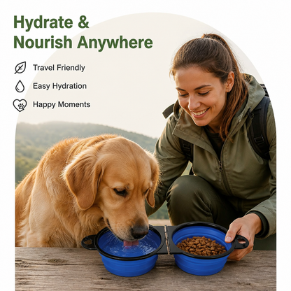 Ortekor 2-In-1 Collapsible Travel Bowl (Hangable)