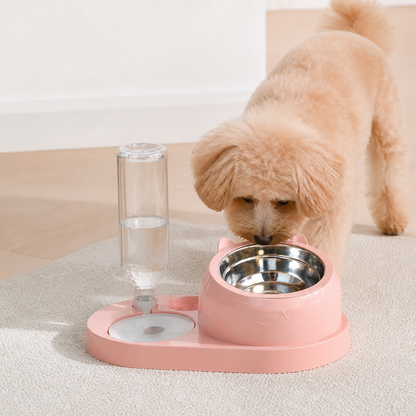 Ortekor 2-in-1 Feeder & Waterer Pet Bowl (Partitioned Tank)