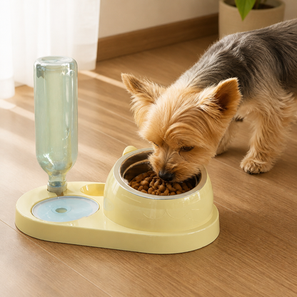 Ortekor 2-in-1 Feeder & Waterer Pet Bowl (Partitioned Tank)