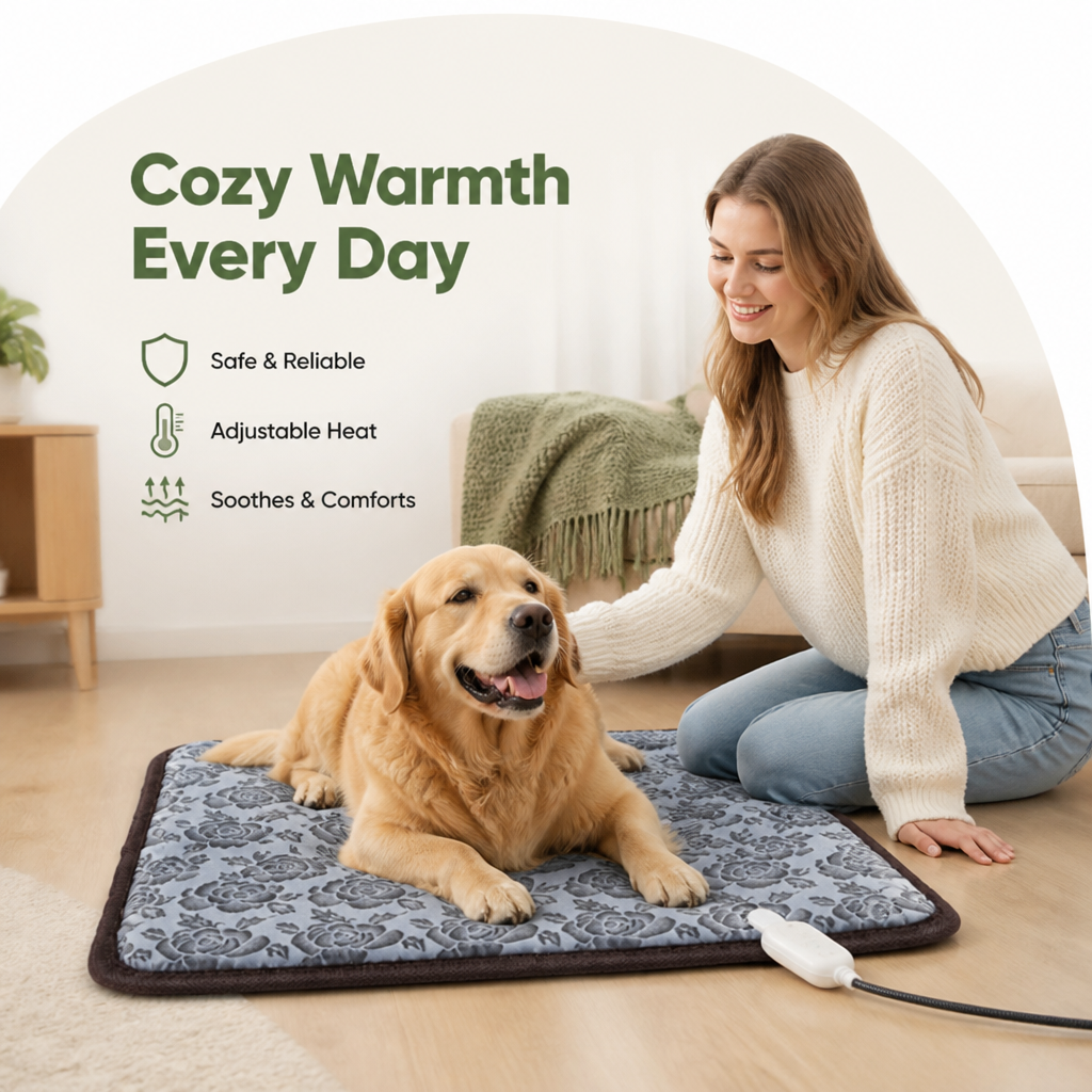 Ortekor 3-Level Temperature & Waterproof Pet Heating Pad