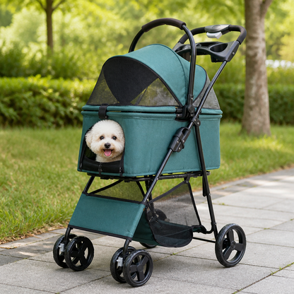 Ortekor 3-in-1 Waterproof & All-Terrain Pet Stroller (Removable Carrier)