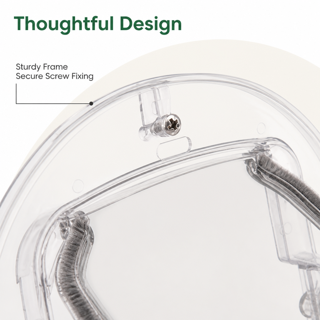 Ortekor 4-Way Locking Noise-Reducing Pet Door (Glass Mount)