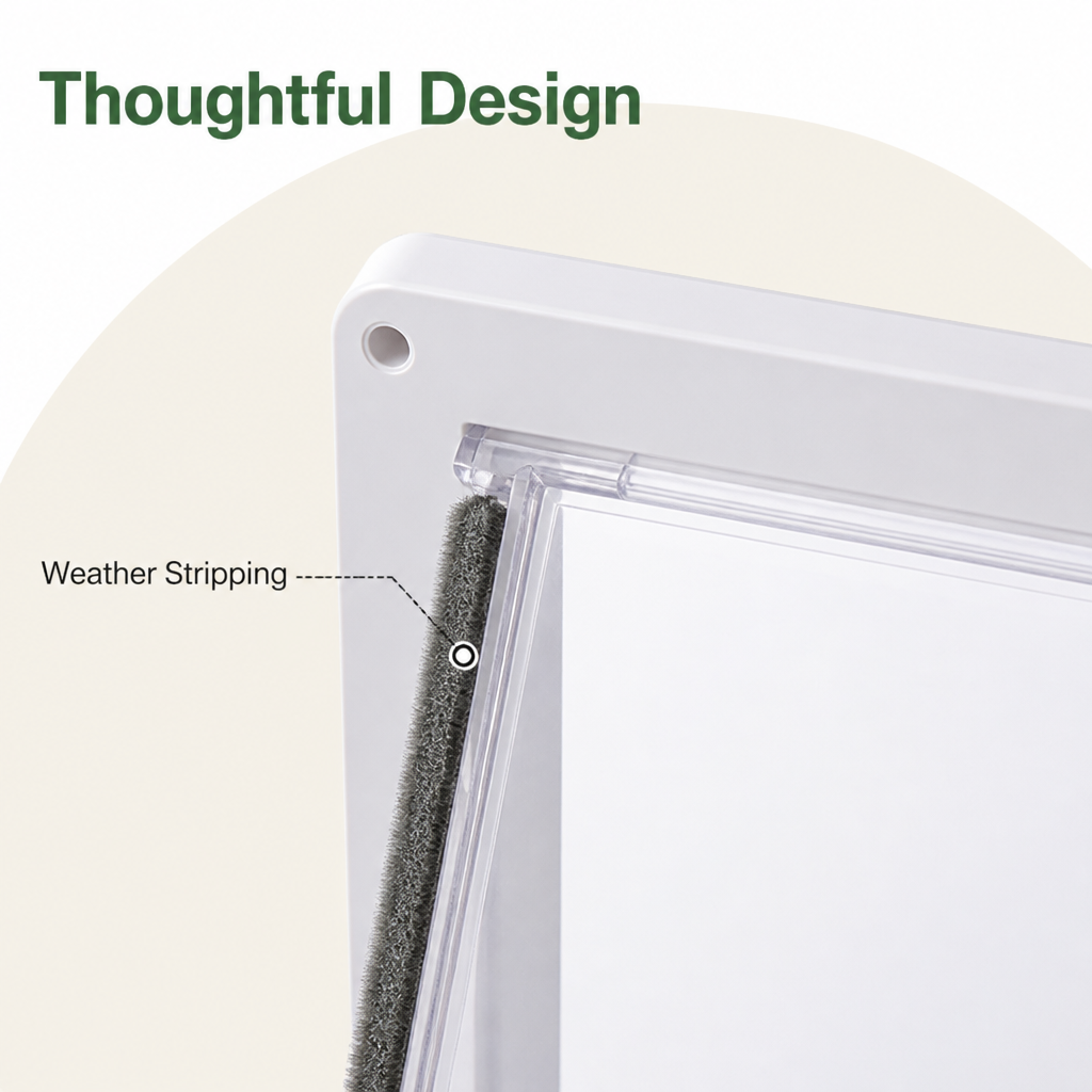 Ortekor 4-Way Locking & Self-Closing Pet Door