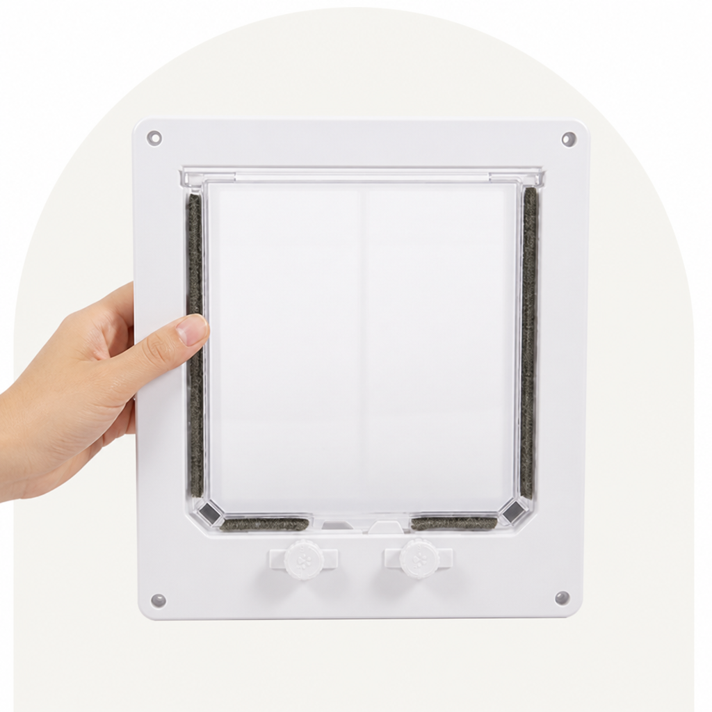 Ortekor 4-Way Locking & Self-Closing Pet Door