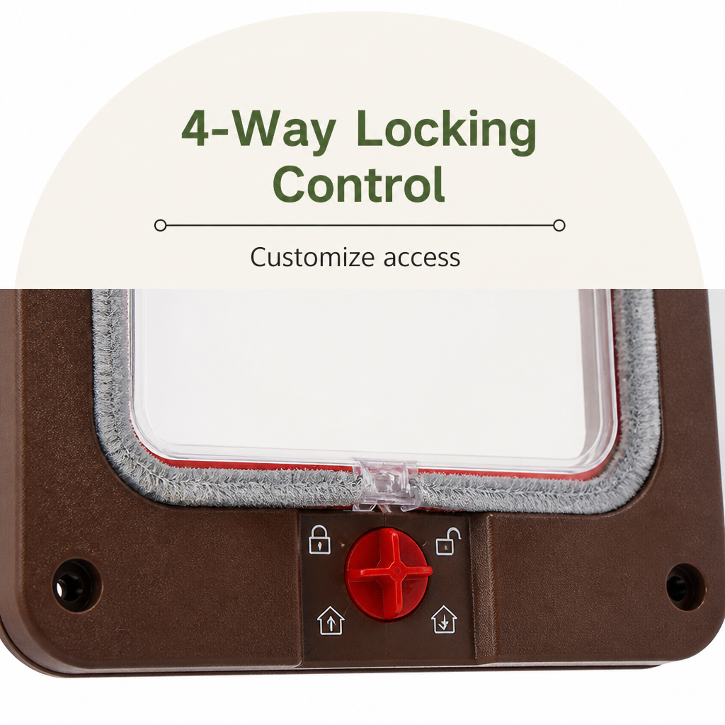 Ortekor 4-Way Locking & Weatherproof Pet Door