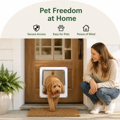 Ortekor 4-Way Security Cat & Small Dog Flap Door