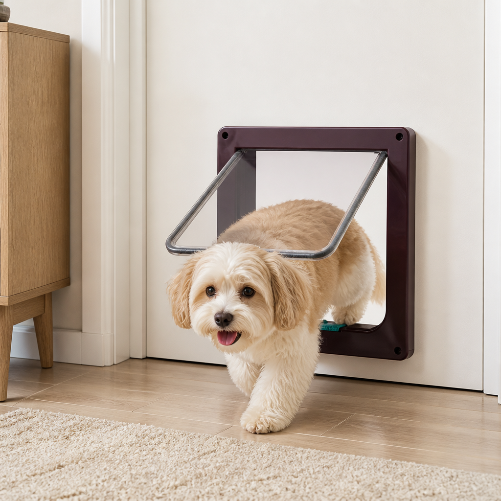 Ortekor 4-Way Security Cat & Small Dog Flap Door