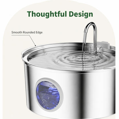 Fontaine à eau pour animaux de compagnie Ortekor 7L en acier inoxydable avec filtre