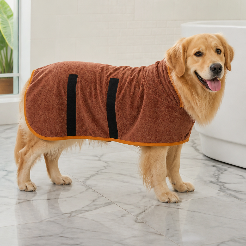 Ortekor Absorbent & Quick-Dry Full-Body Pet Bathrobe (Hooded)