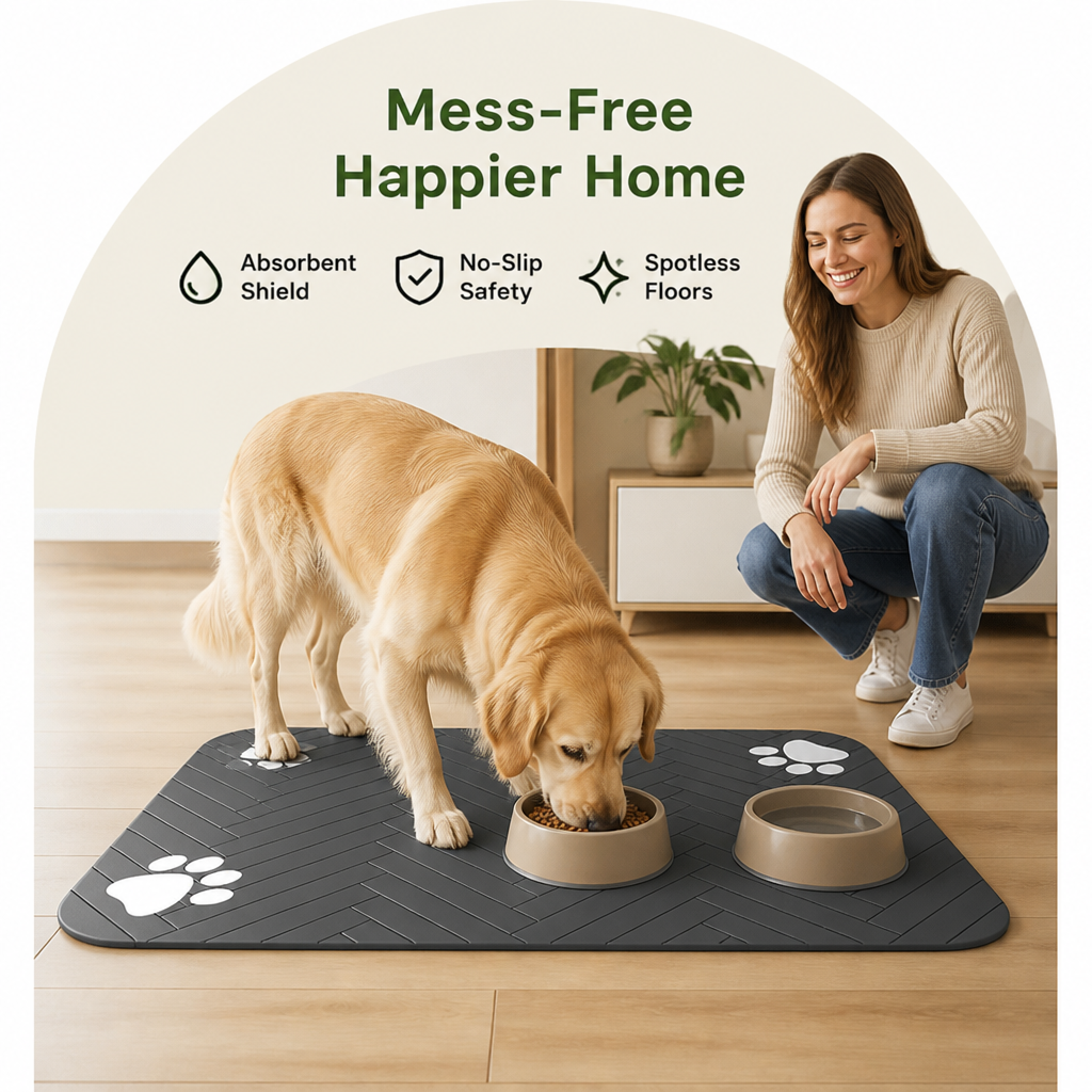 Ortekor Absorbent Quick-Dry Non-Slip Pet Feeding Mat