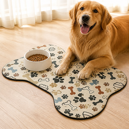 Ortekor Absorbent & Waterproof Bone-Shaped Pet Feeding Mat