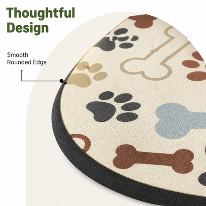 Ortekor Absorbent & Waterproof Bone-Shaped Pet Feeding Mat