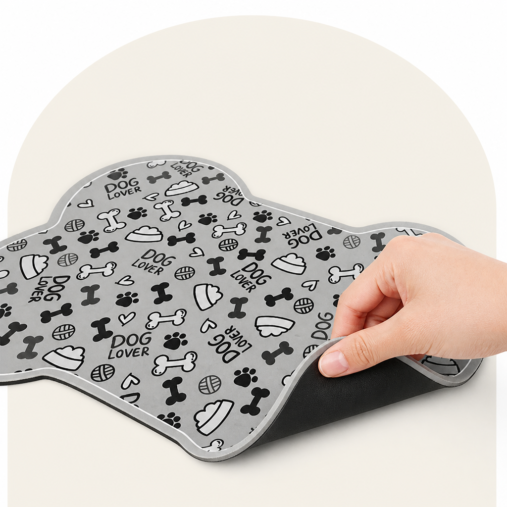 Ortekor Absorbent & Waterproof Bone-Shaped Pet Feeding Mat