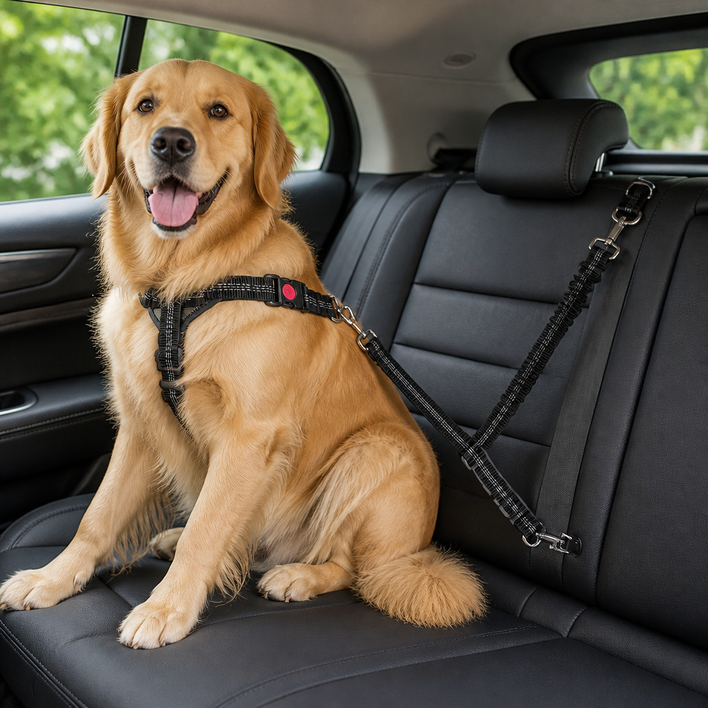Ortekor Adjustable Elastic Bungee Dog Seat Belt