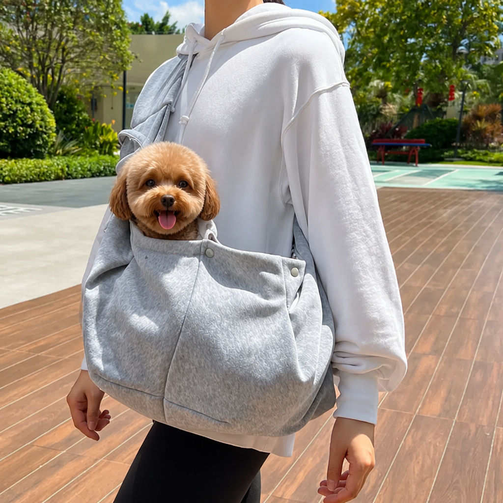 Ortekor Adjustable Hands-Free Pet Sling Carrier (Storage Pocket)