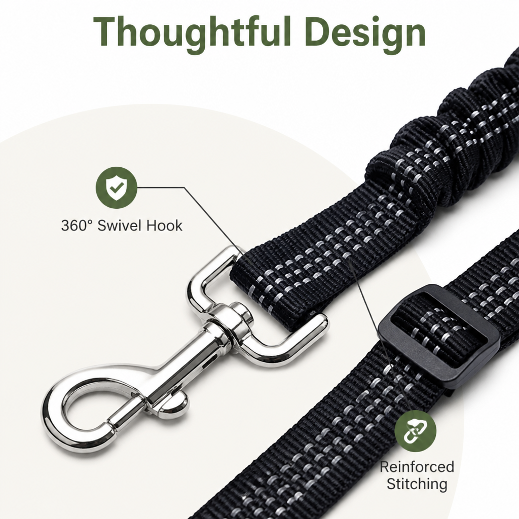 Ortekor Adjustable Reflective Quick-Release Car Seat Belt