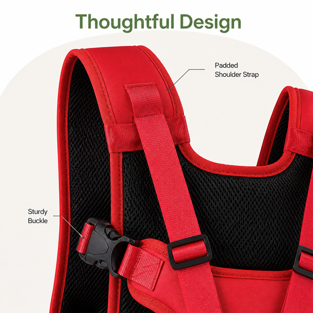 Ortekor Adjustable Straps & Breathable Mesh Front Carrier Backpack