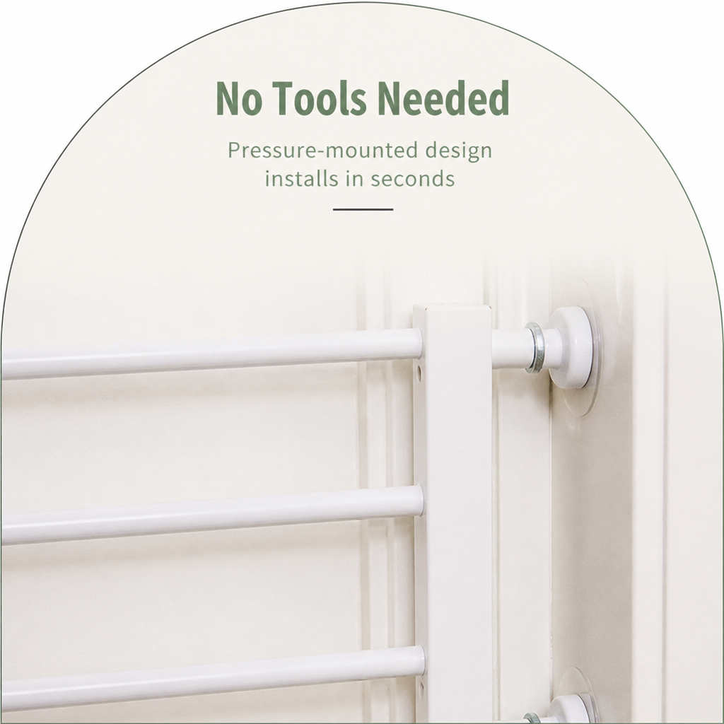 Ortekor Adjustable Width & Tool-Free Indoor Pet Gate