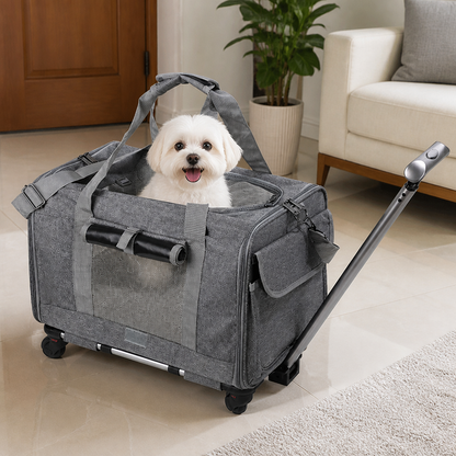 Ortekor Airline-Approved Rolling & Foldable Pet Carrier
