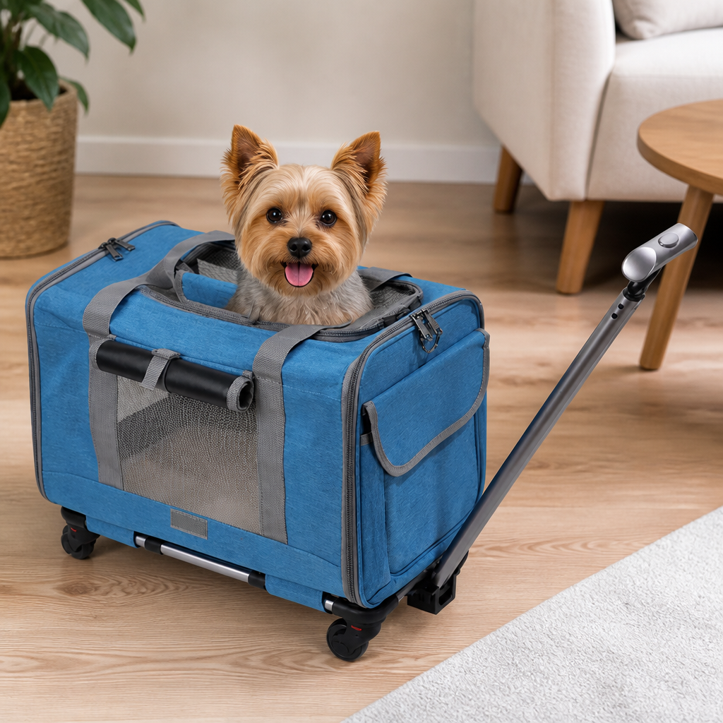 Ortekor Airline-Approved Rolling & Foldable Pet Carrier