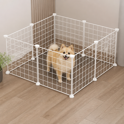 Ortekor Anti-Escape Mesh & Adjustable Steel Frame Puppy Fence