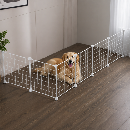 Ortekor Anti-Escape Mesh & Adjustable Steel Frame Puppy Fence