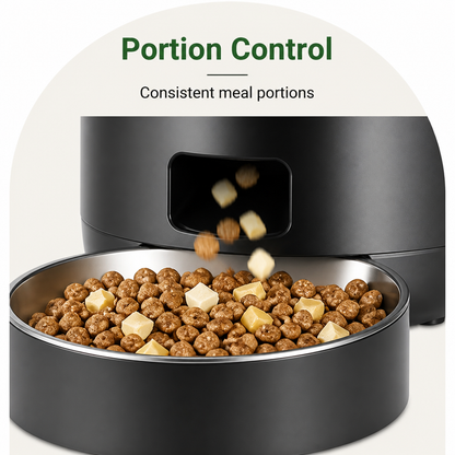 Ortekor App-Controlled & Scheduled Automatic Pet Feeder (Detachable Stainless Bowl)