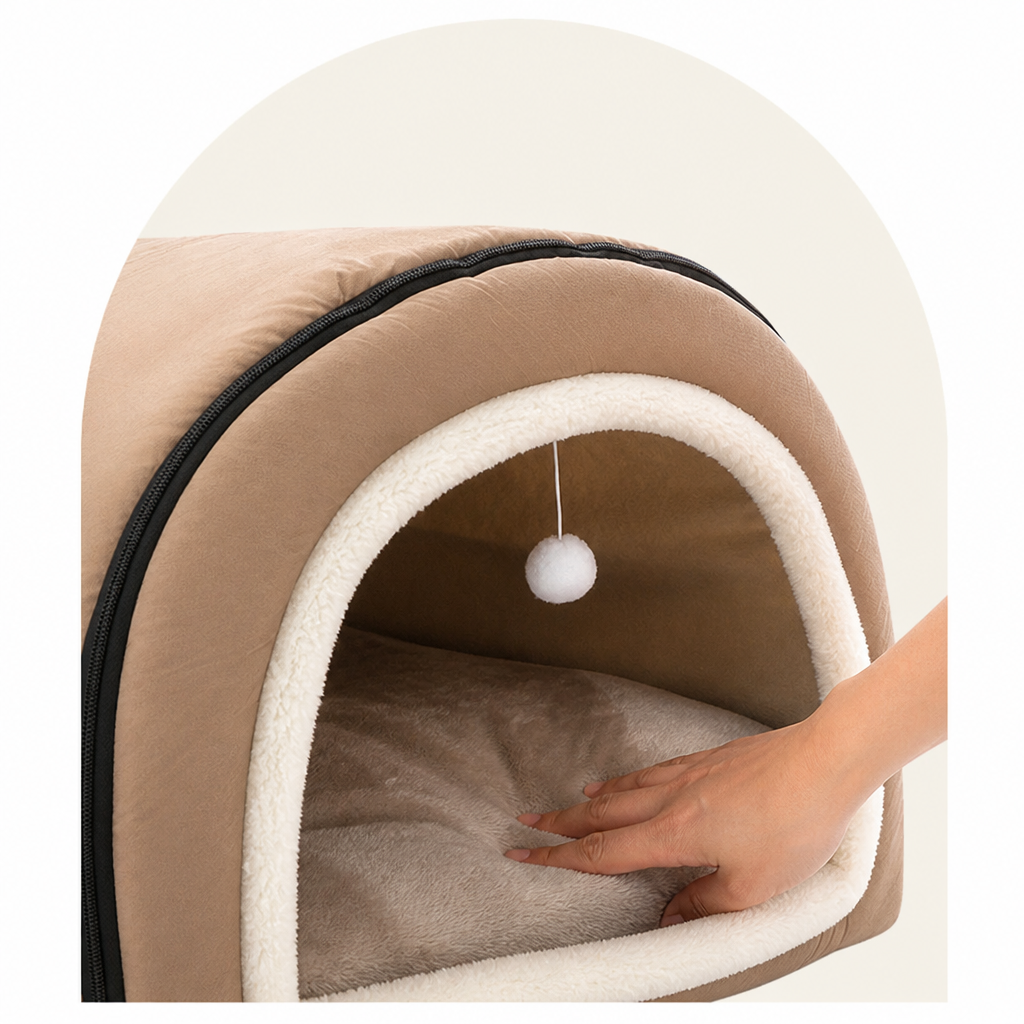 Ortekor Arctic Velvet Winter Warm Dog House (Removable Cover)