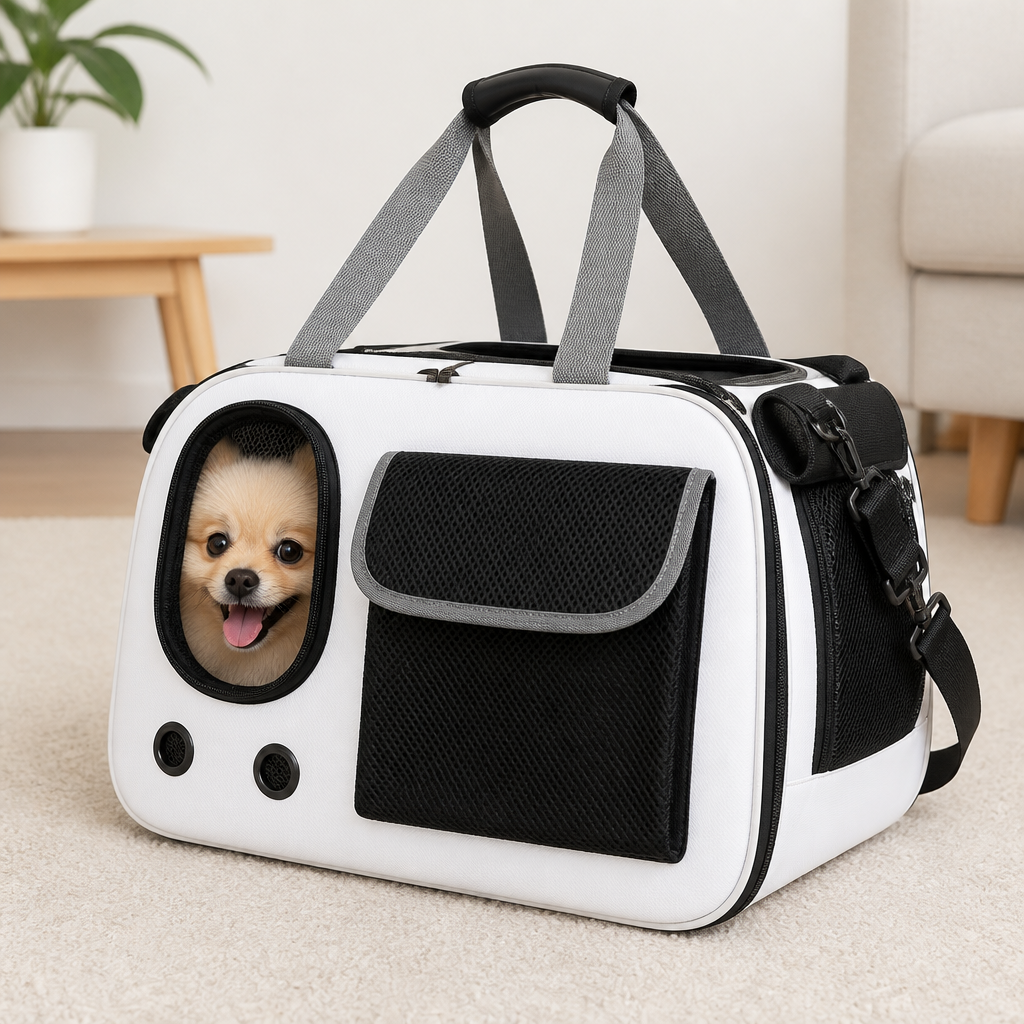 Ortekor Breathable Mesh & Bubble Window Travel Carrier