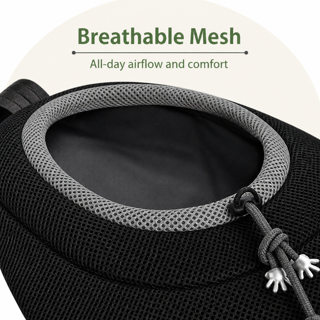 Ortekor Breathable Mesh & Ergonomic Padded Dog Carrier Backpack (Removable Base)