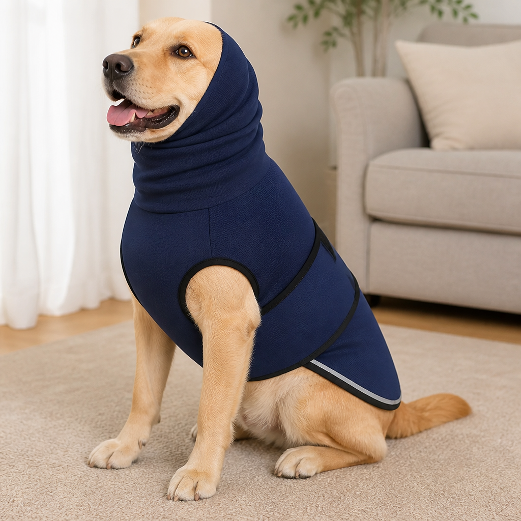 Ortekor Breathable Mesh & Flannel Hood Calming Vest (Adjustable Velcro)