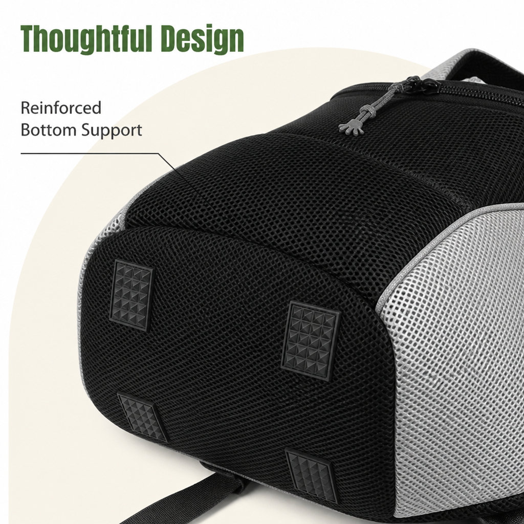 Ortekor Breathable Mesh & Padded Pet Backpack Carrier (Front/Back Convertible)