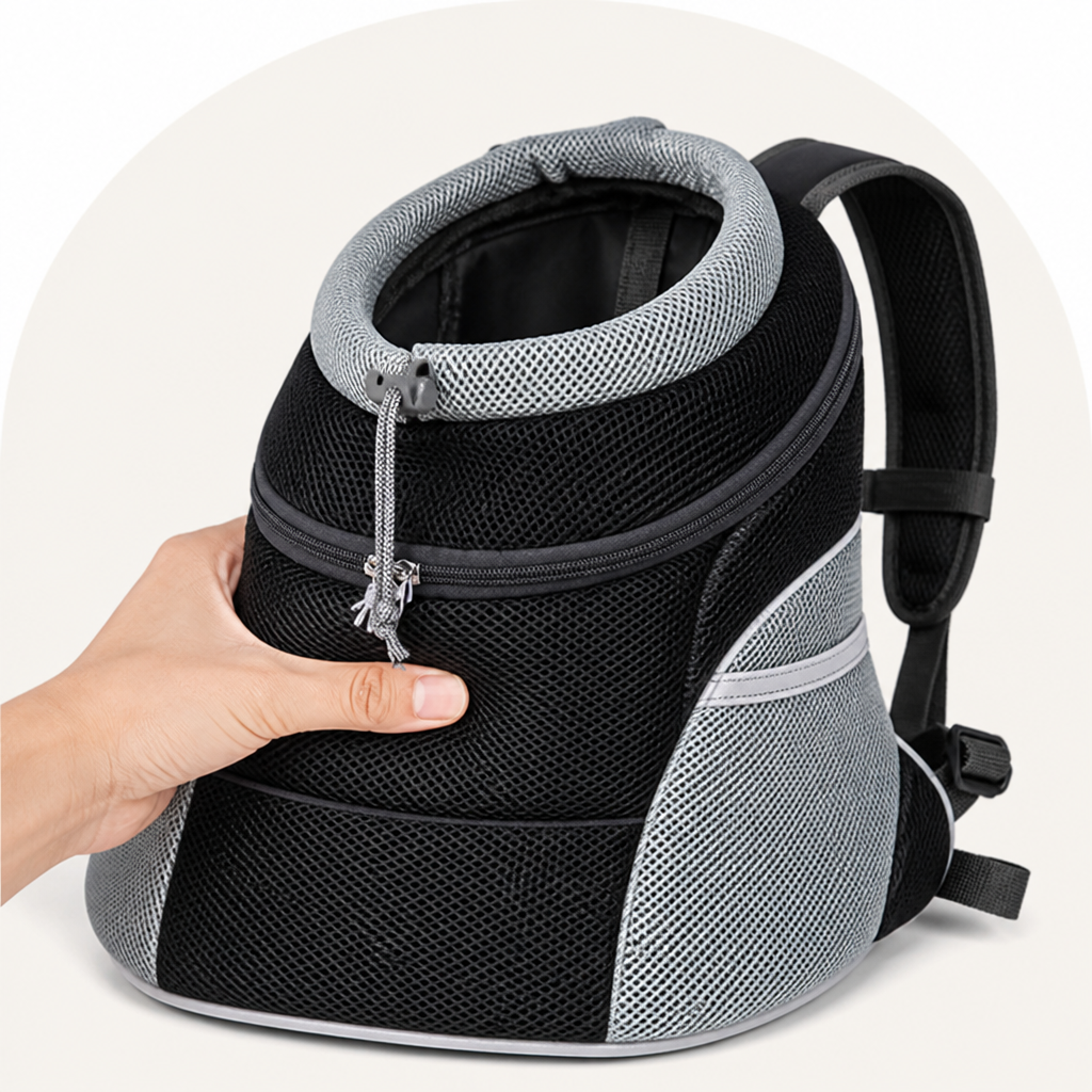 Ortekor Breathable Mesh & Security Zipper Backpack Carrier (Front-Opening)