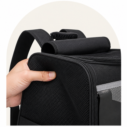 Ortekor Breathable Mesh & Water-Resistant Pet Backpack