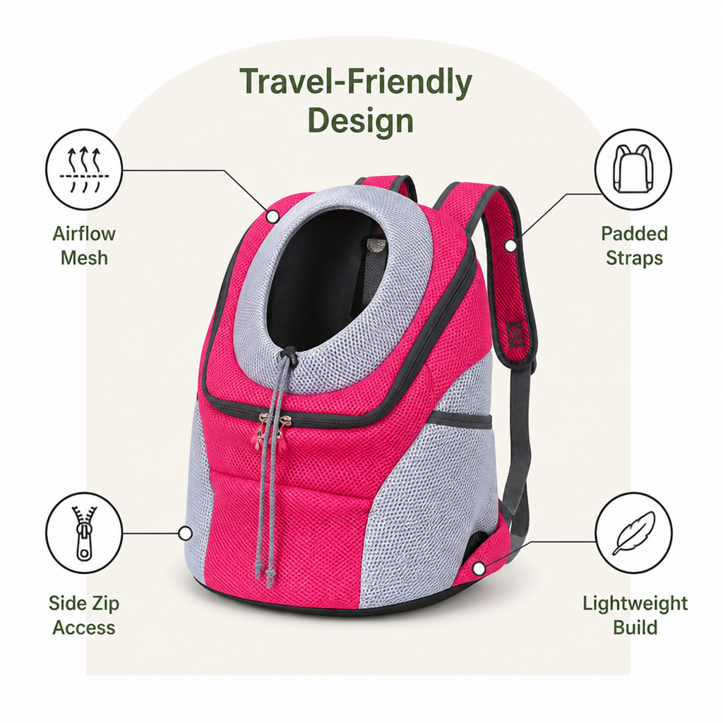 Ortekor Breathable Padded Hands-Free Backpack Carrier