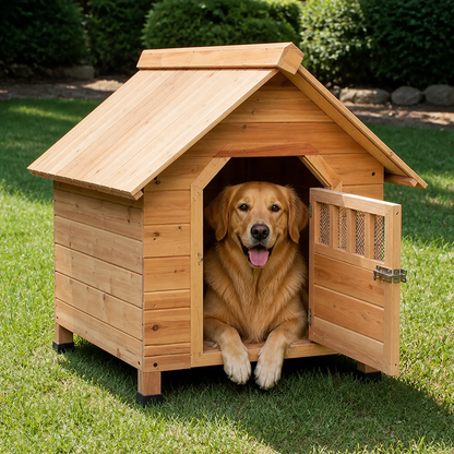 Ortekor Cedar Wood & Rainproof Pet House (Indoor/Outdoor)