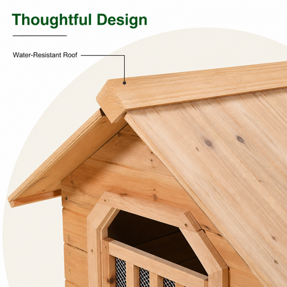 Ortekor Cedar Wood & Rainproof Pet House (Indoor/Outdoor)