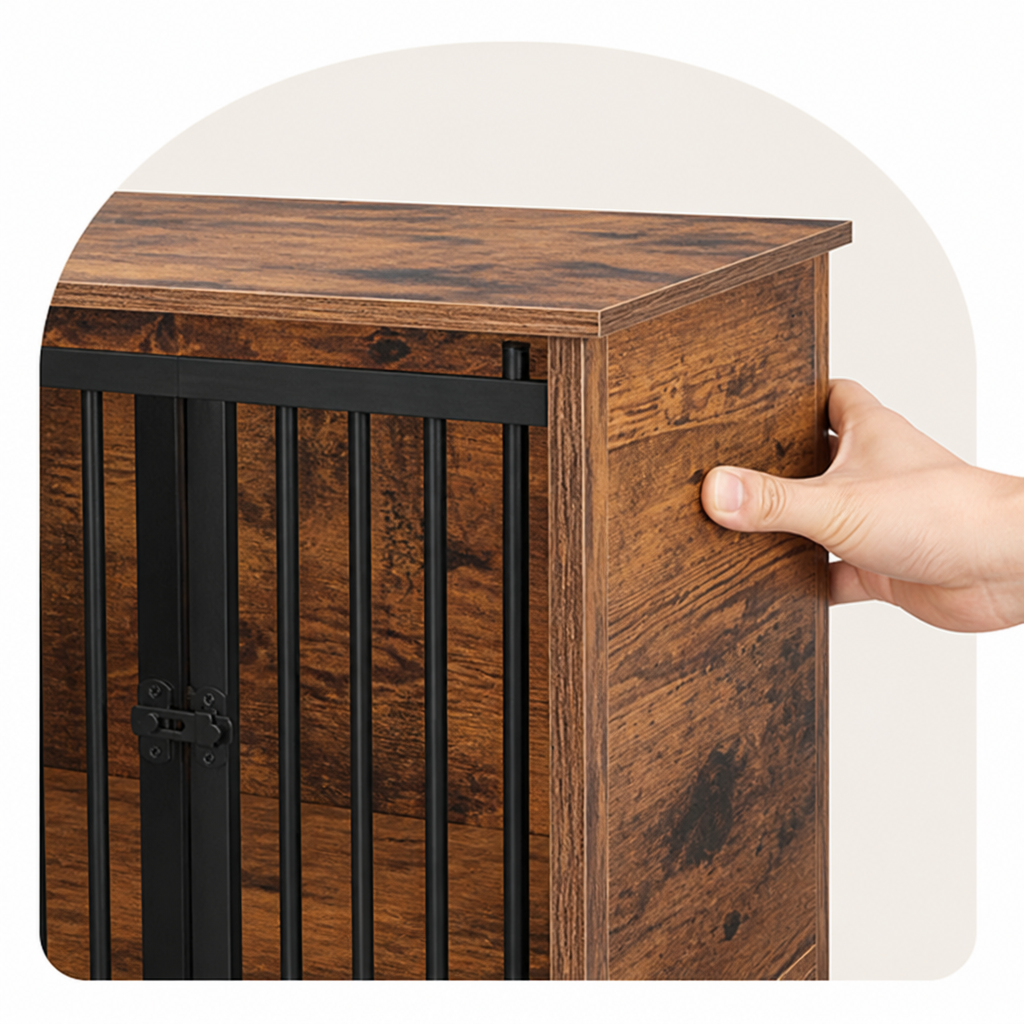 Ortekor Chew-Resistant Dual-Door Locking Dog Crate
