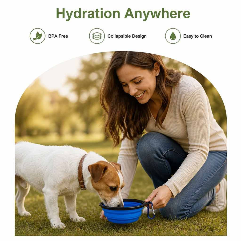 Ortekor Collapsible Food-Grade Silicone Travel Bowl