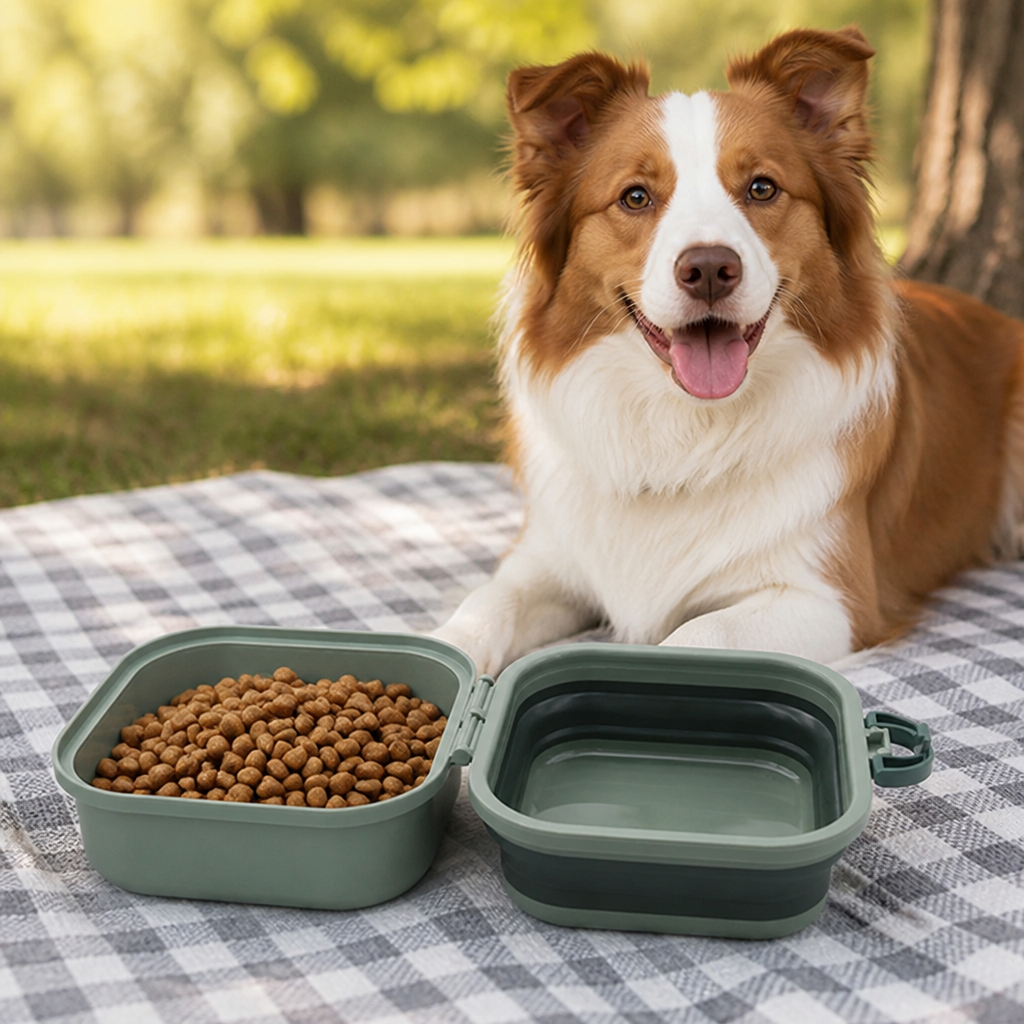 Ortekor Collapsible Leak-Proof Divided Travel Bowl