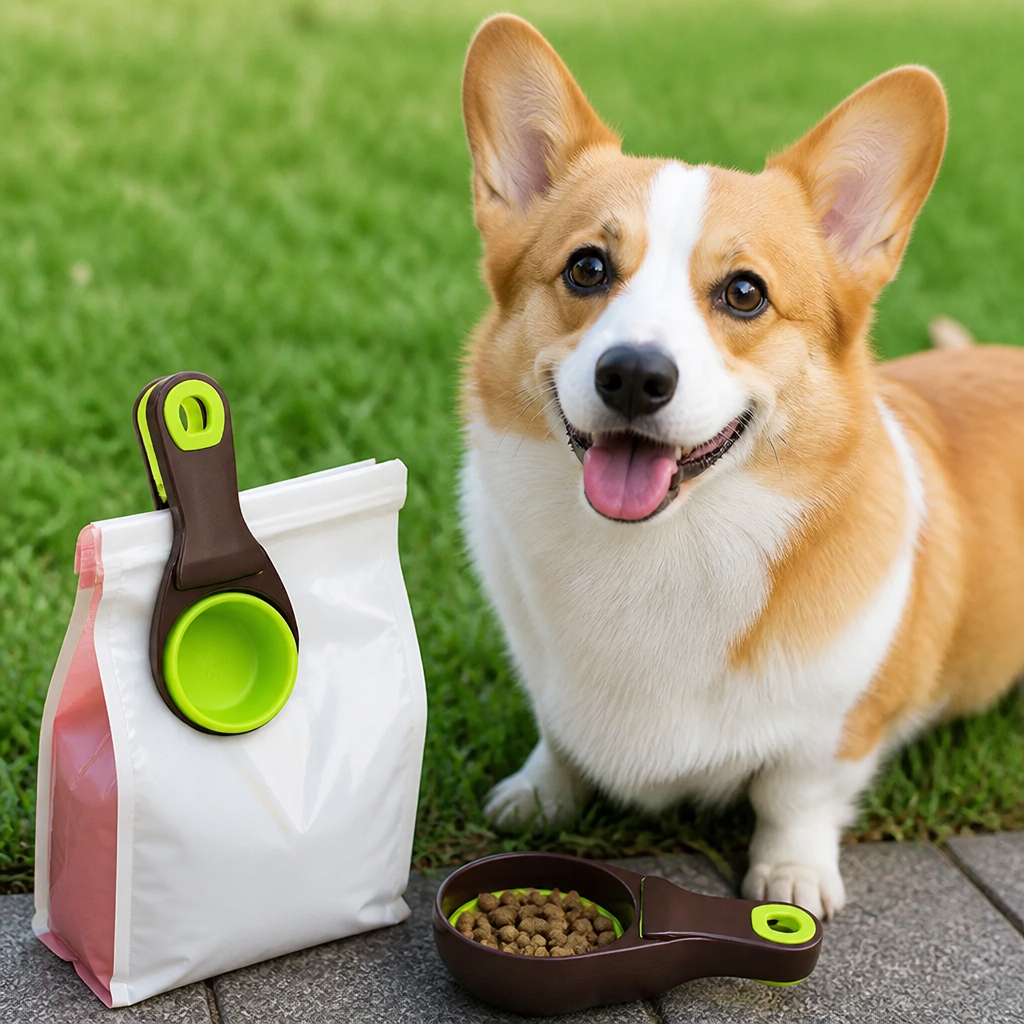 Ortekor Collapsible & Sealing Clip Feeding Scoop (Measuring Cup)