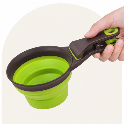 Ortekor Collapsible & Sealing Clip Feeding Scoop (Measuring Cup)