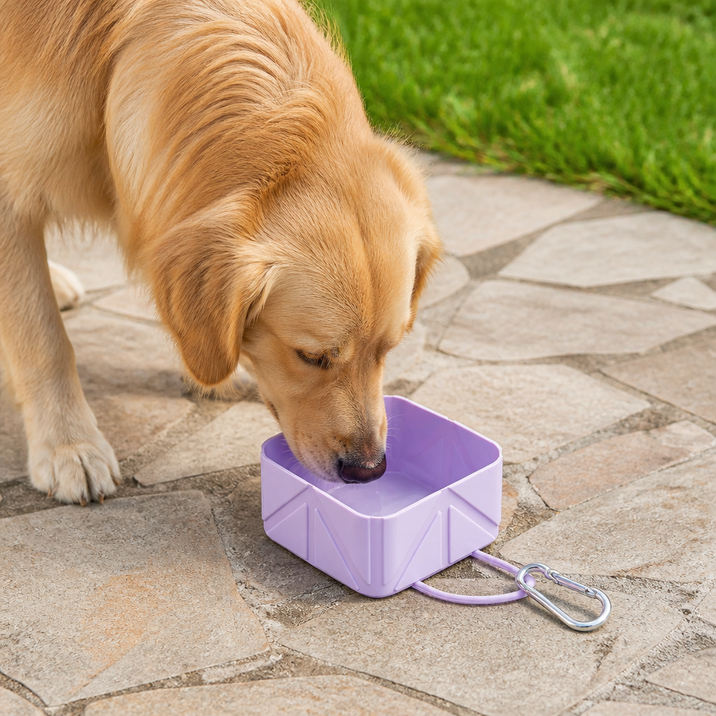 Ortekor Collapsible Silicone Pet Travel Bowl