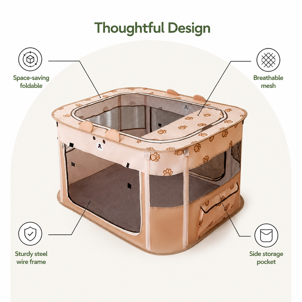 Ortekor Collapsible & Space-Saving Steel-Wire Pet House
