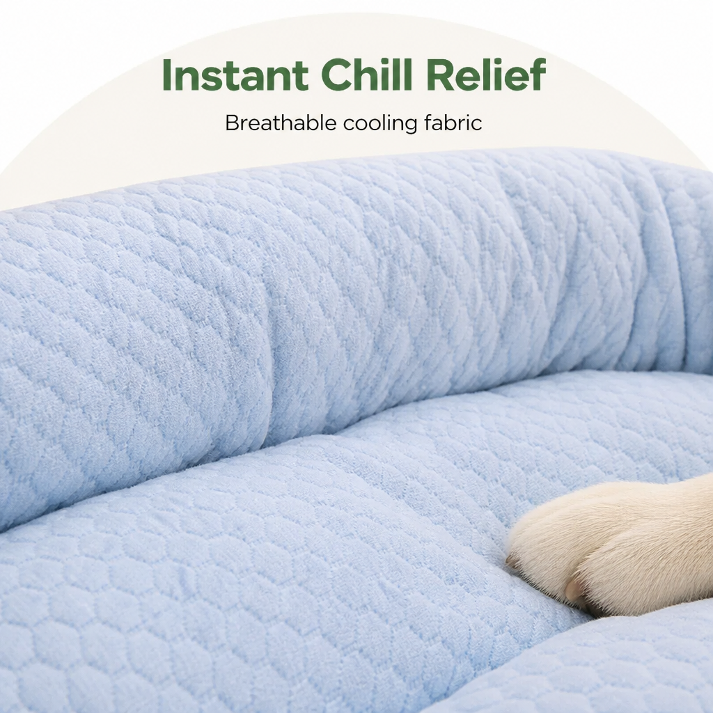 Ortekor Cooling Donut Plush Dog Bed